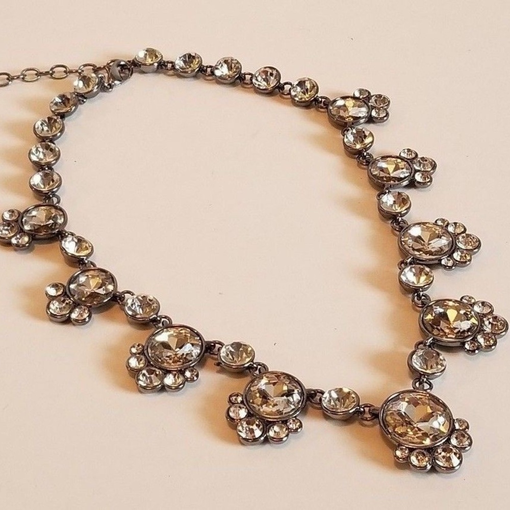 Baskin Brothers Silver Toned Rhinestone Necklace